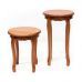 Mesa de Canto com Entalhes Pintura Natural