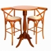 Mesa Alta Bistrô - Base Torneada para Banqueta