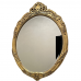 Moldura para Espelho Clássica Oval Folheado a Ouro