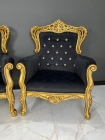 Poltrona Estilo Egípcia - Folheada a Ouro