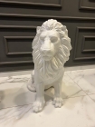 Escultura de Leão - Laqueado Folheado a Ouro