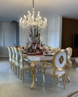 Mesa de Jantar Luis XV GSN - Sob Medidas - Acabamento Folheado a Ouro