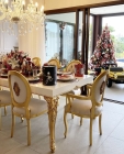 Mesa de Jantar Luis XV GSN - Sob Medidas - Acabamento Folheado a Ouro