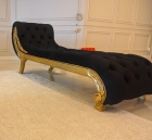 Chaise Madan - Sem Encosto - Modelo Exclusivo Folheado a Ouro