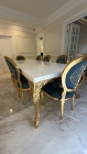 Mesa de Jantar Luis XV GSN - Sob Medidas - Acabamento Folheado a Ouro